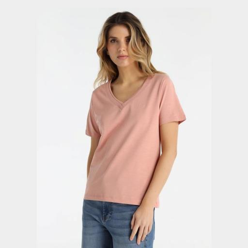 Lois jeans Camiseta Mujer Lily Asees rosa 145331 [0]