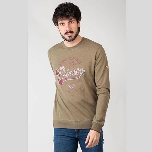 Privata Sudadera Hombre Verde Caqui 2720 [1]