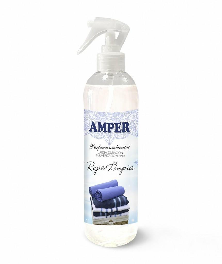 Ambientador Ropa limpia Amper 500 ml.