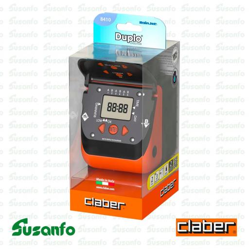 Programador de riego Claber Aquadue Duplo Evolution 8410 de 2 vías independiente [1]