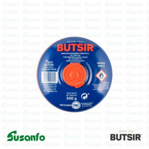 Cartucho gas Butsir B‑500 de rosca 7/16 | cartucho 500 g para camping y hornillos [1]