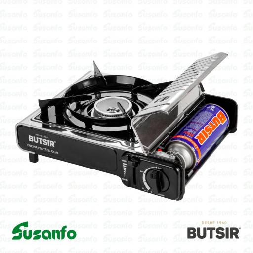Cocina portátil Butsir MS-2000 Dual | cartucho B-250 y bombona azul [3]
