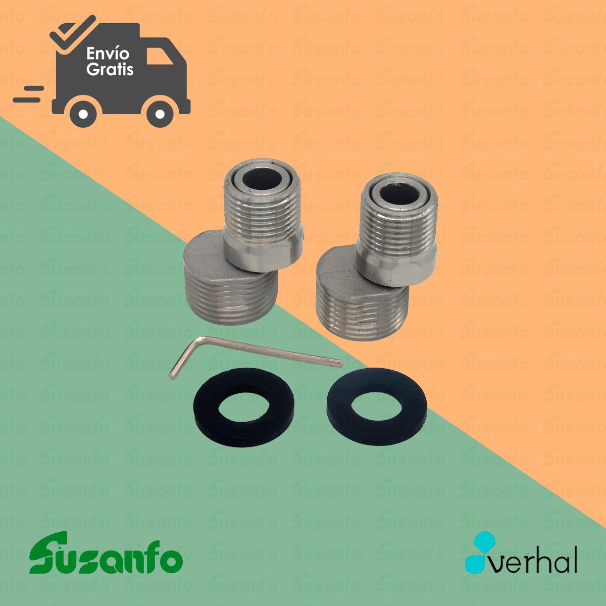 Verhal Kit Excéntricas Extensibles 1/2″-3/4″ – Adaptadores Ajustables Grifería ducha o bañera