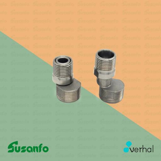 Verhal Kit Excéntricas Extensibles 1/2″-3/4″ – Adaptadores Ajustables Grifería ducha o bañera [1]