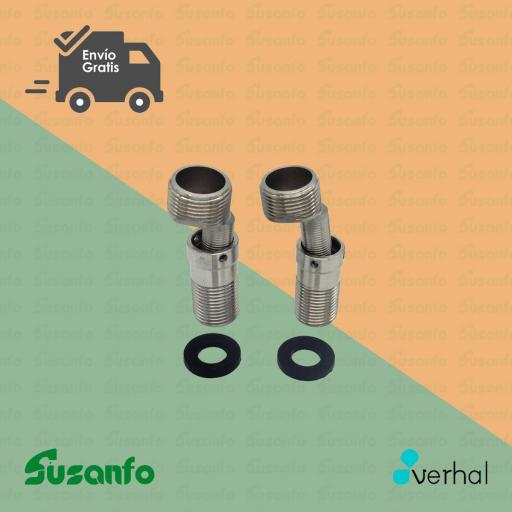 Verhal Kit Excéntricas Extensibles Rotatorias Largas 1/2″–3/4″ – Ajuste de 55–80 mm con Juntas