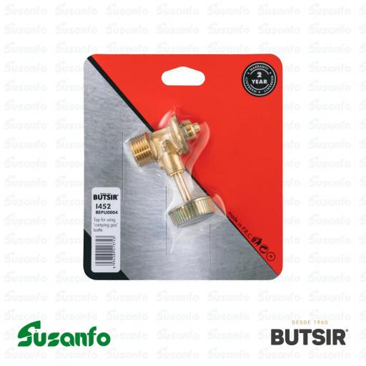 Grifo regulador Butsir 125-C para botella azul REPU0004| salida libre camping gas [1]