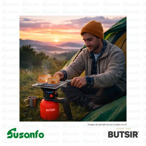 Hornillo gas portátil Butsir BisGas | cocina camping cartucho B-190 [3]