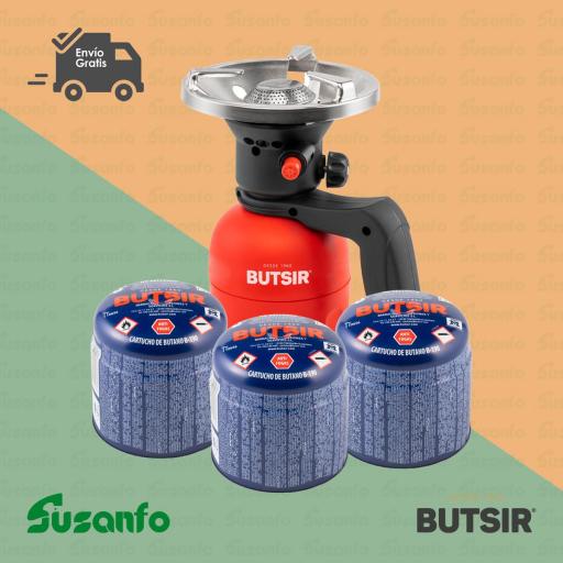 Hornillo gas portátil Butsir BisGas | cocina camping cartucho B-190 [1]