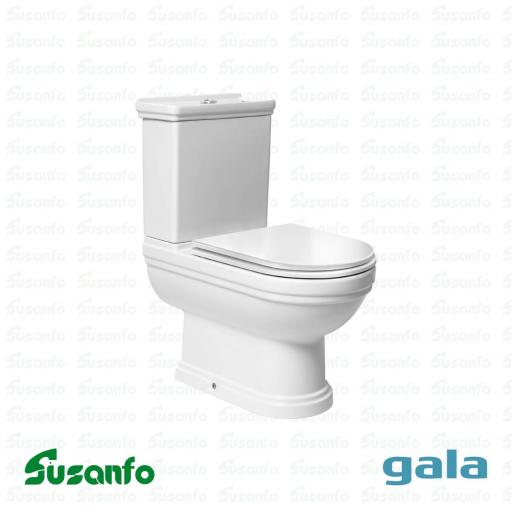 Asiento y tapa WC Gala Noble fijo — Acabados Madera Blanco y Madera Nogal 51610 [4]