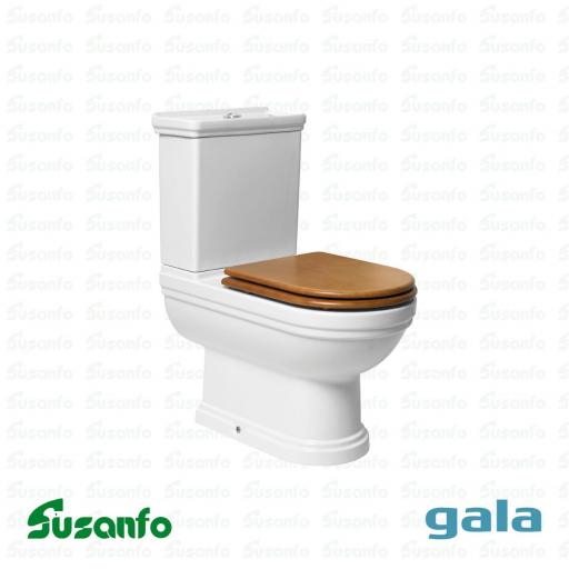 Asiento y tapa WC Gala Noble fijo — Acabados Madera Blanco y Madera Nogal 51610 [5]