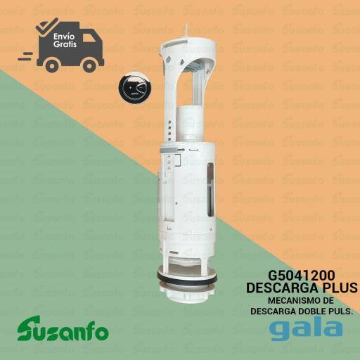 Mecanismo de descarga Gala universal doble Plus D8 para cisternas Ø40 mm – Ref. G5041200