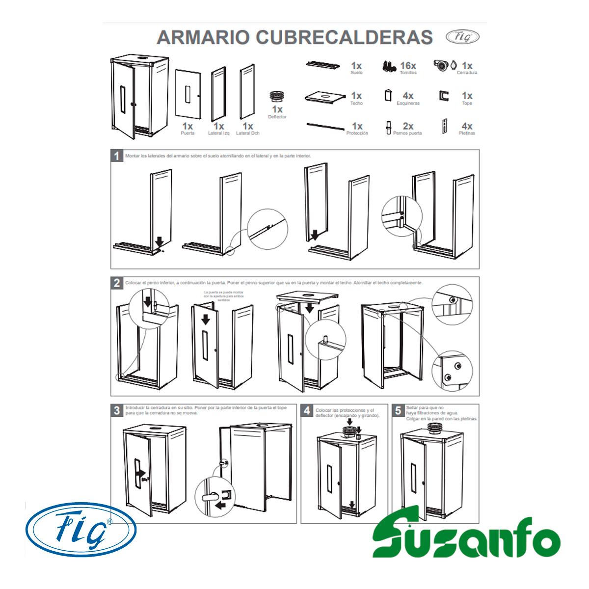 ARMARIO CUBRE CALENTADOR 1000x550x450 - Equipamientos Ramos