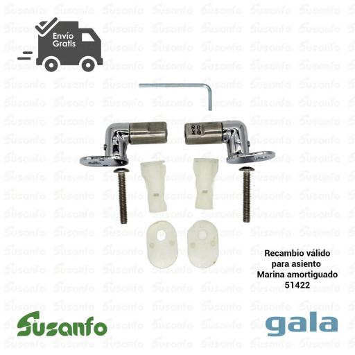 Conjunto bisagra completa asiento amortiguado Gala Marina Post 2007 - Envio Gratis