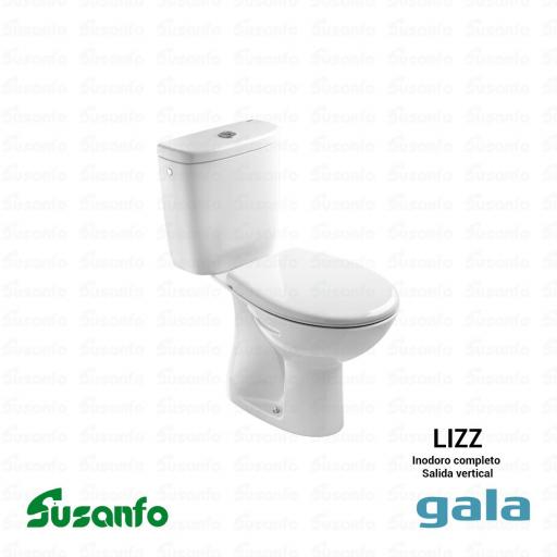 Inodoro completo Lizz salida vertical con tanque y asiento