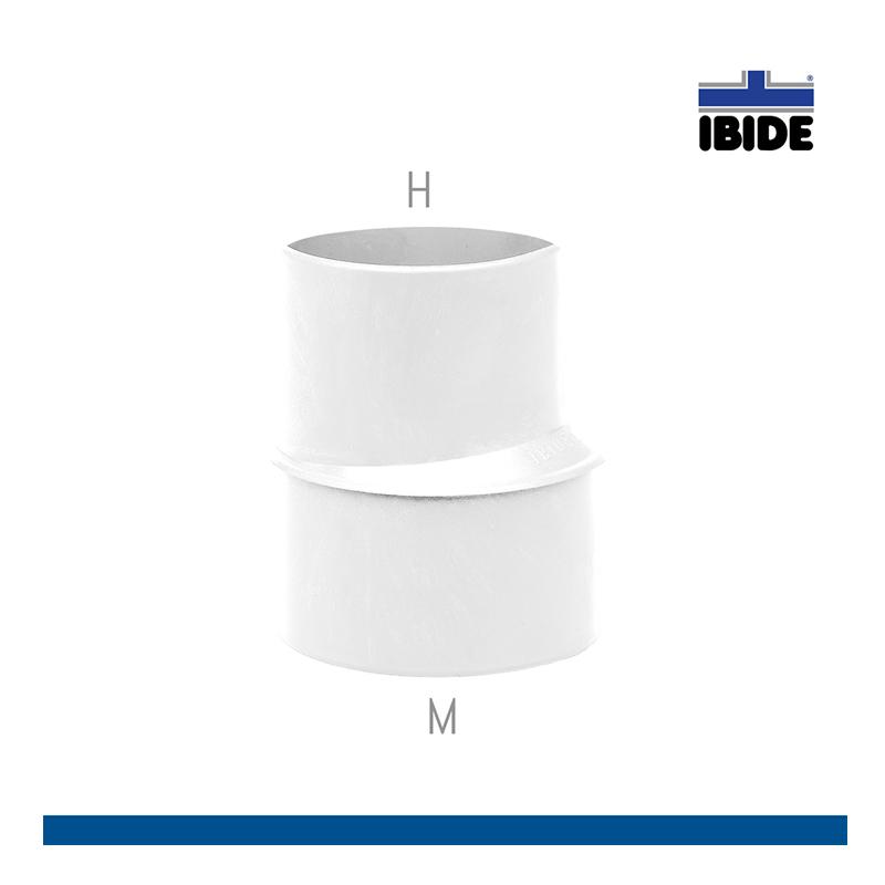 Reducción Excéntrica M-H 40-32 PVC Blanco