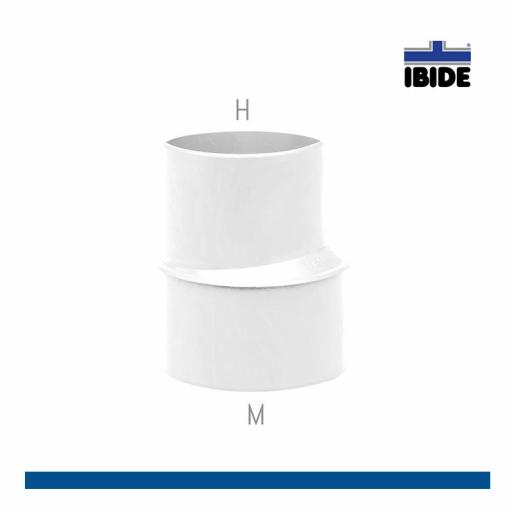 Reducción Excéntrica M-H 40-32 PVC Blanco