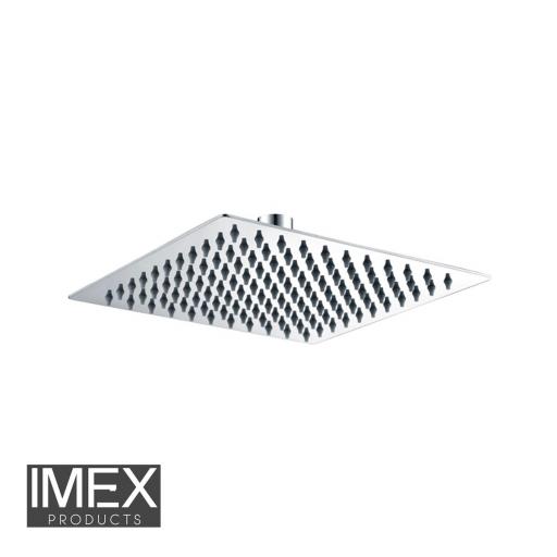 Rociador de ducha IMEX cuadrado extraplano cromado 20 x 20 cm RDC001