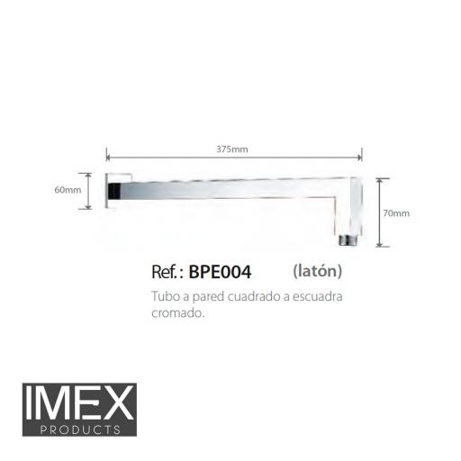 Soporte rociador de ducha IMEX cuadrado cromado BPE004 [1]