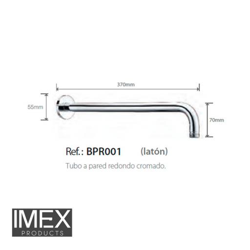 Soporte rociador de ducha IMEX redondo cromado BPR001 [1]