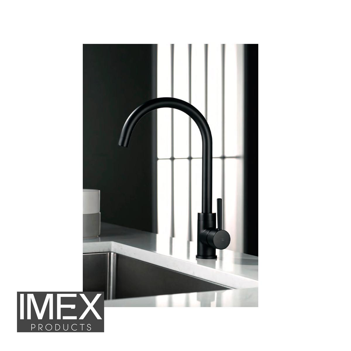 Grifo de cocina IMEX Serie Lyon Negro Mate GCR002/NG Imex 60,89 €