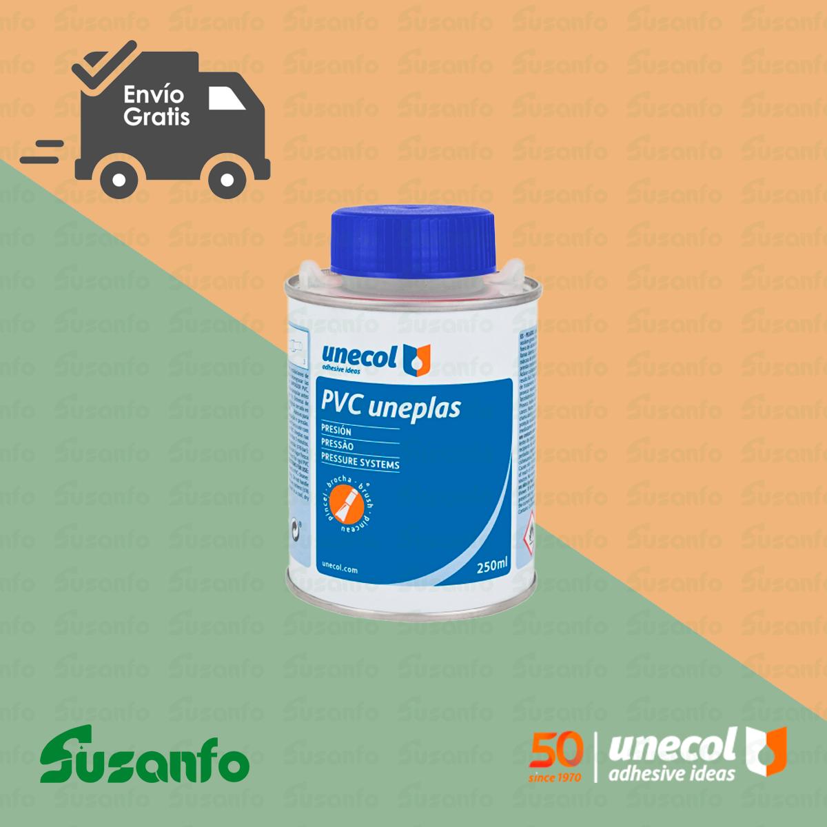 Adhesivo Unecol PVC Uneplas para tubería de PVC rígido y sistemas de presión - ENVÍO GRATIS