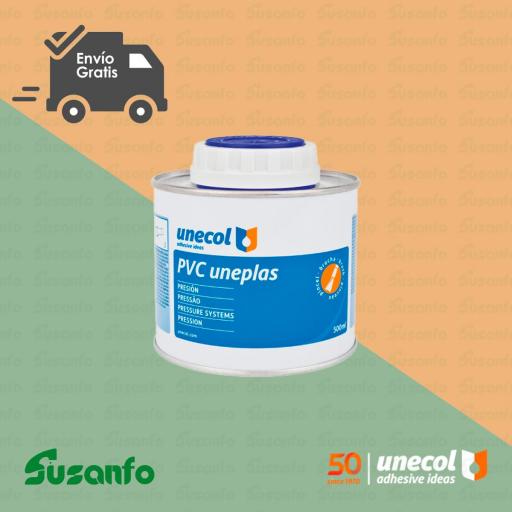Adhesivo Unecol PVC Uneplas para tubería de PVC rígido y sistemas de presión - ENVÍO GRATIS [1]