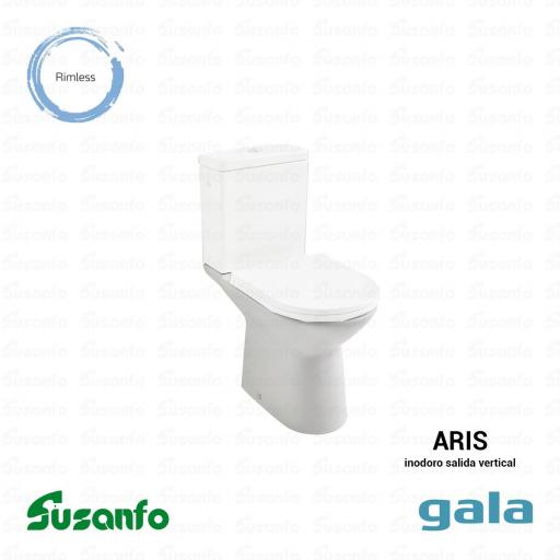 Inodoro Aris Rimless salida vertical para tanque bajo - 47250 01