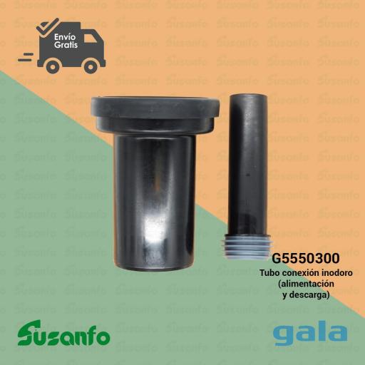 Tubo conexión inodoro (alimentación y descarga)-cisterna empotrada-Gala-5550300-Envío Gratis [0]