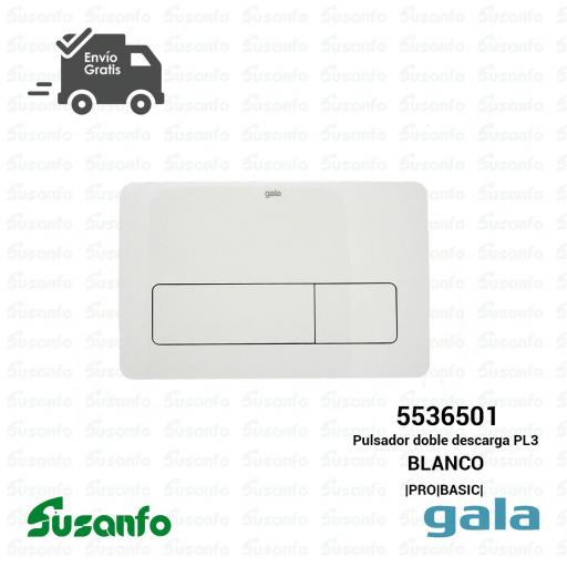 Pulsador doble descarga PL3 Gala Blanco - 5536501 - sistemas PRO - BASIC