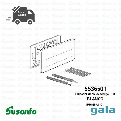 Pulsador doble descarga PL3 Gala Blanco - 5536501 - sistemas PRO - BASIC [1]