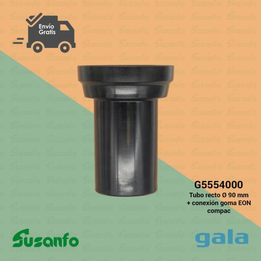 Tubo recto Ø 90 mm + conexión goma EON compac-cisterna empotrada-Gala-5554000-Envío Gratis