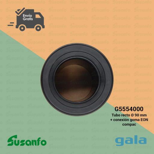 Tubo recto Ø 90 mm + conexión goma EON compac-cisterna empotrada-Gala-5554000-Envío Gratis [1]