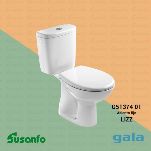 Tapa / Asiento WC Gala LIZZ G5137401 en PP blanco – Kit bisagras incluido [1]