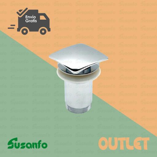 Válvula Click Clack Cuadrada 1 1/4” para Lavabo o Bidé – Acabado Cromo - Envío gratis