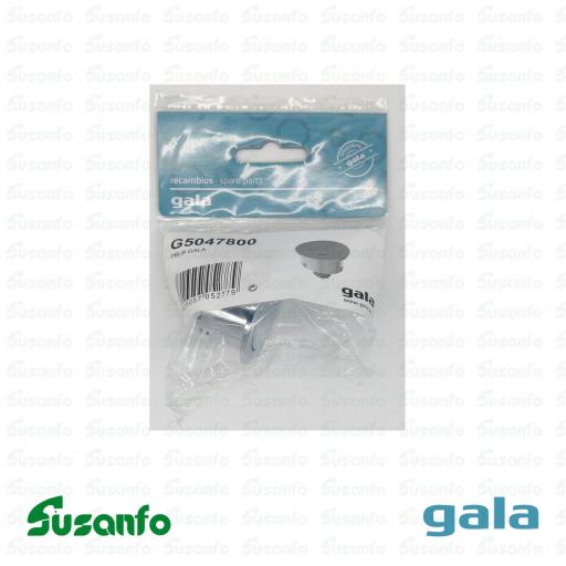 Pulsador doble D8 Ø48 mm Gala y Roca – Recambio original (cromo / negro mate) [2]