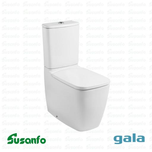 Asiento fijo Gala EOS G5131801 – Tapa WC blanco con bisagras acero inoxidable [1]