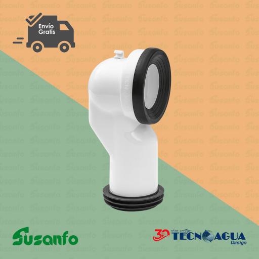 Codo inodoro dual HTecnoagua T-117 - Ø90xØ110 / L.150mm.