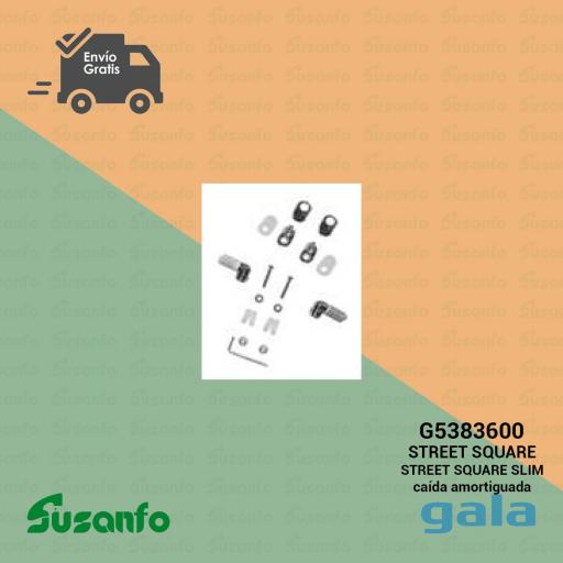 Conjunto completo bisagra asiento amortiguado GALA 53836 STREET SQUARE - STREET SQUARE SLIM - ENVÍO GRATIS