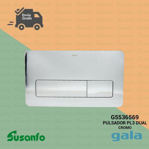 Pulsador doble descarga PL3 Gala-blanco-cromo - 55365 - sistemas PRO - BASIC