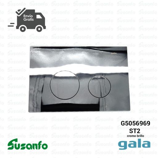 Placa pulsador Gala ST2  doble descarga – acabado cromo brillo y cromo mate [2]