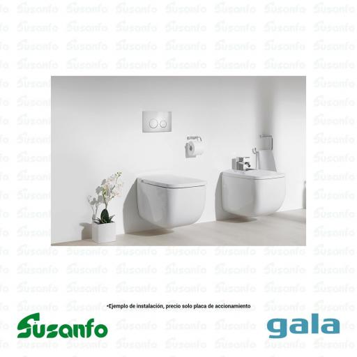 Placa pulsador Gala ST2  doble descarga – acabado cromo brillo y cromo mate [4]