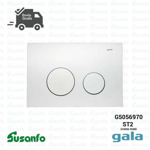 Placa pulsador Gala ST2  doble descarga – acabado cromo brillo y cromo mate [3]