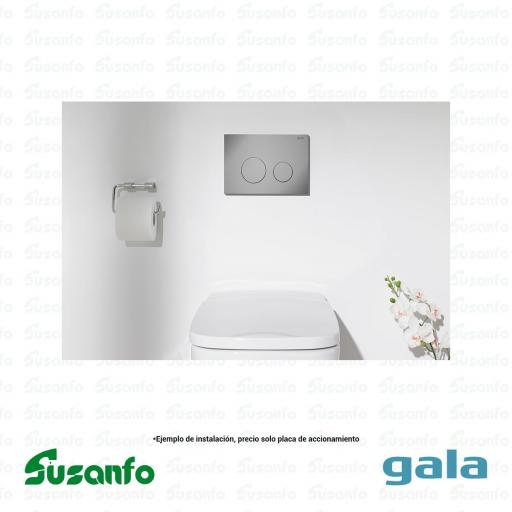 Placa pulsador Gala ST2  doble descarga – acabado cromo brillo y cromo mate [5]