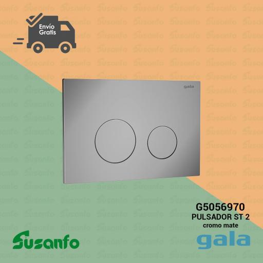Placa pulsador Gala ST2  doble descarga – acabado cromo brillo y cromo mate [1]