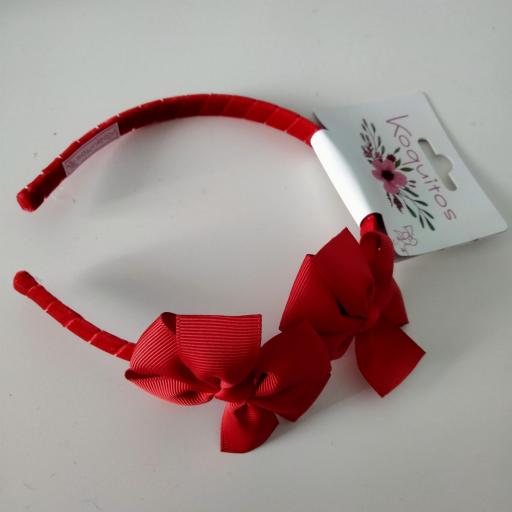 Diadema tocado winter roja