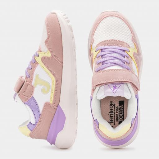 ZAPATILLAS CASUAL JR BLANCA ROSA  [2]