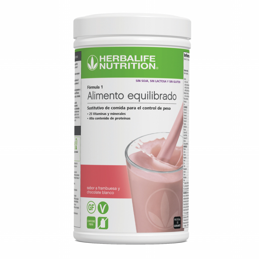 Batidos Fórmula 1 Sin- Frambuesa y Chocolate Blanco 500g