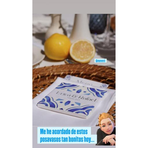  Marcasitios de Azulejo Personalizados  10x10cm – Cerámica Artesanal para Bodas y Eventos  [1]