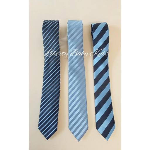 Corbata Niño Rayas Azul claro/oscuro [2]