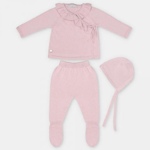 Conjunto 3p polaina rosa Lena Martín Aranda ref.10324